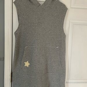 Urban Outfitters BDG Light Gray Hooded Sleeveless sweat shirt dress